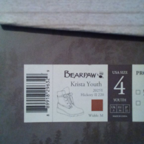 Bearpaw - Krista, Youth size 4 in Hickory - Picture 12 of 12
